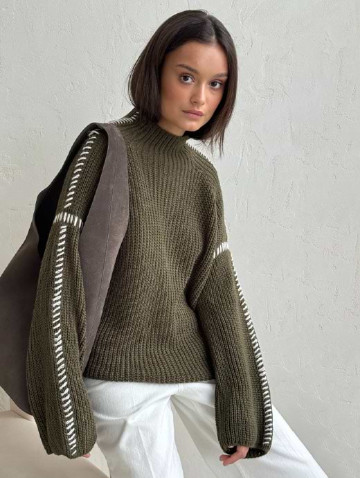 Charli Kaya Jumper Khaki