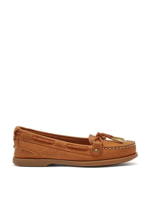 Chatham Women's Rota G2 Nubuck Slip On Boat Shoe Walnut