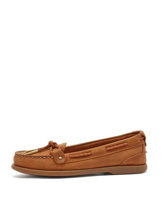 Chatham Women's Rota G2 Nubuck Slip On Boat Shoe Walnut