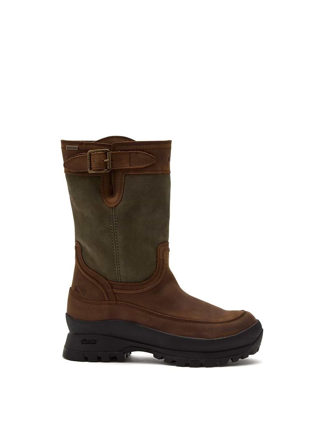 Chatham Women's Windsor Waterproof Mid Calf Boot Dark Brown/Dark Green