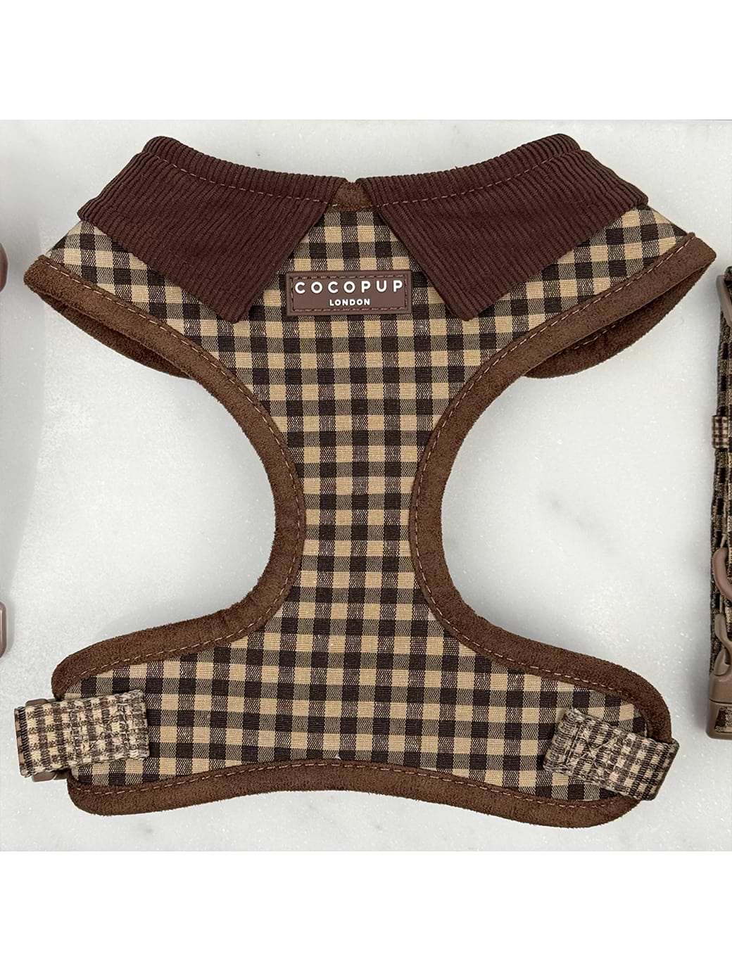 Cocopup London Adjustable Neck Harness Cotswold Check