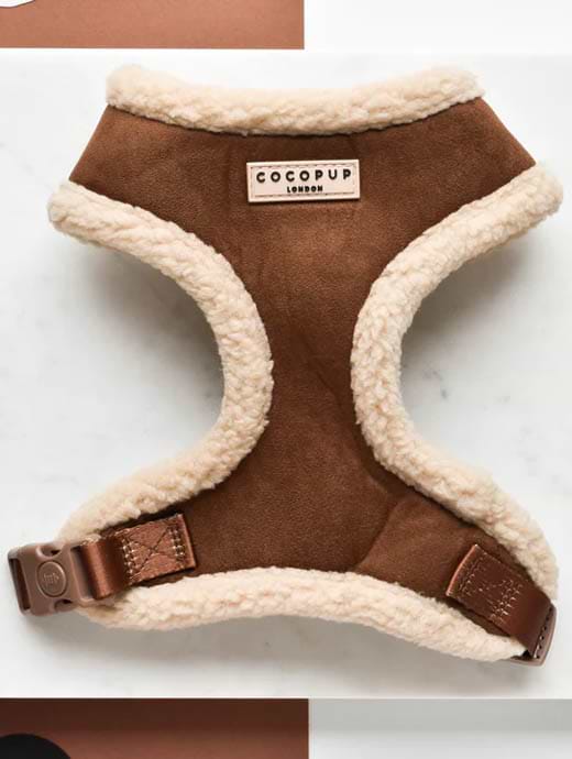 Cocopup London Brown Aviator Adjustable Neck Harness