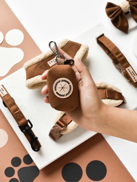 Cocopup London Brown Aviator Poop Bag Holder