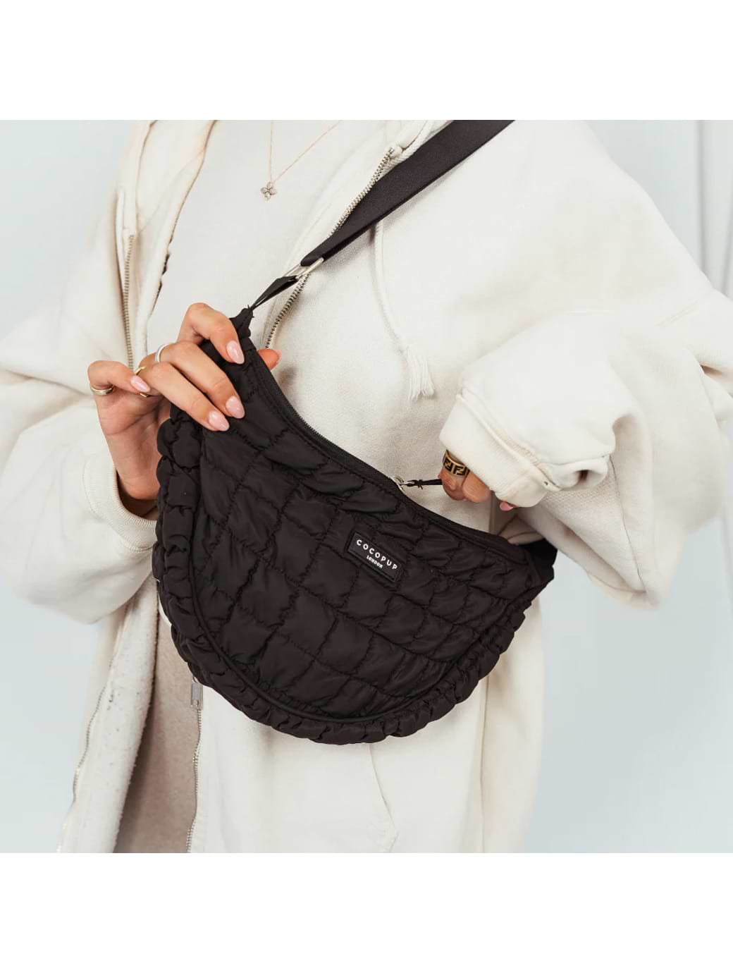 Cocopup London Crossbody Crescent Dog Walking Bag Onyx