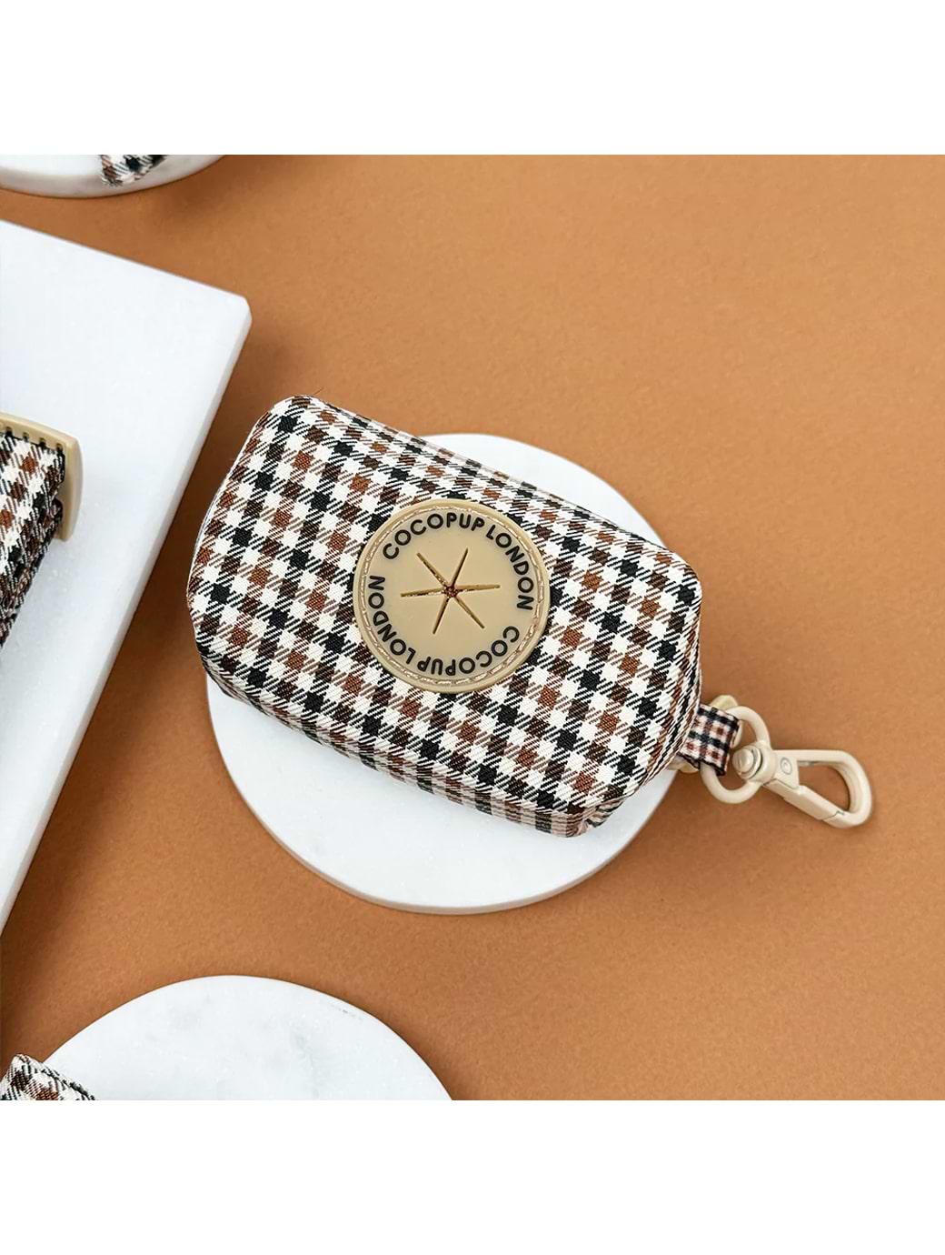 Cocopup London Poop Bag Holder Heritage Check