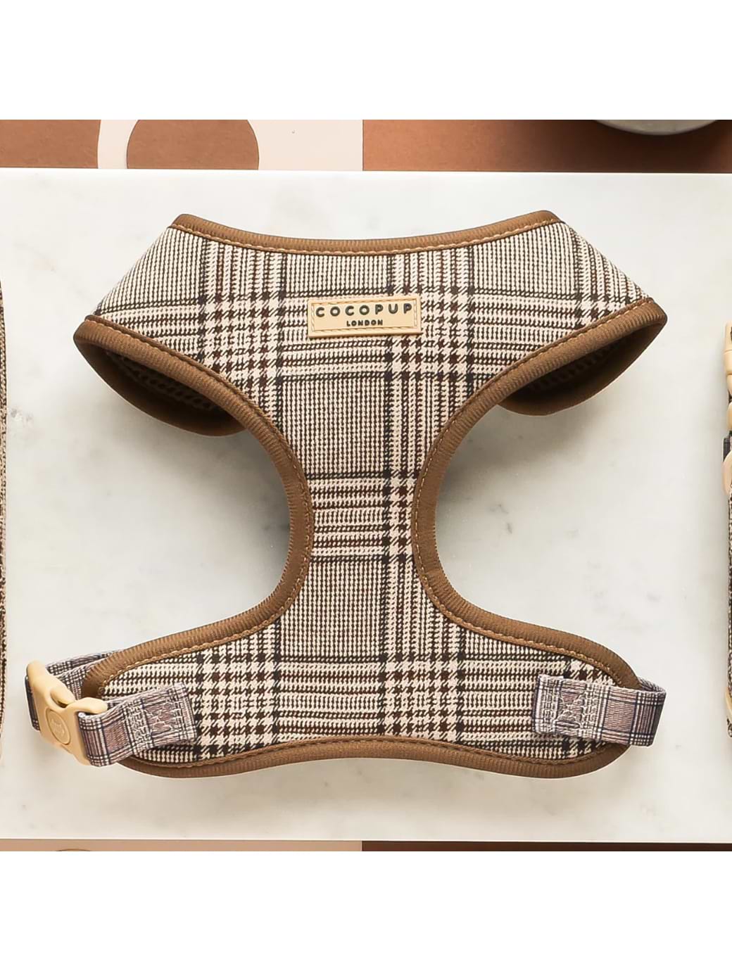 Cocopup London Pup Plaid Adjustable Neck Harness