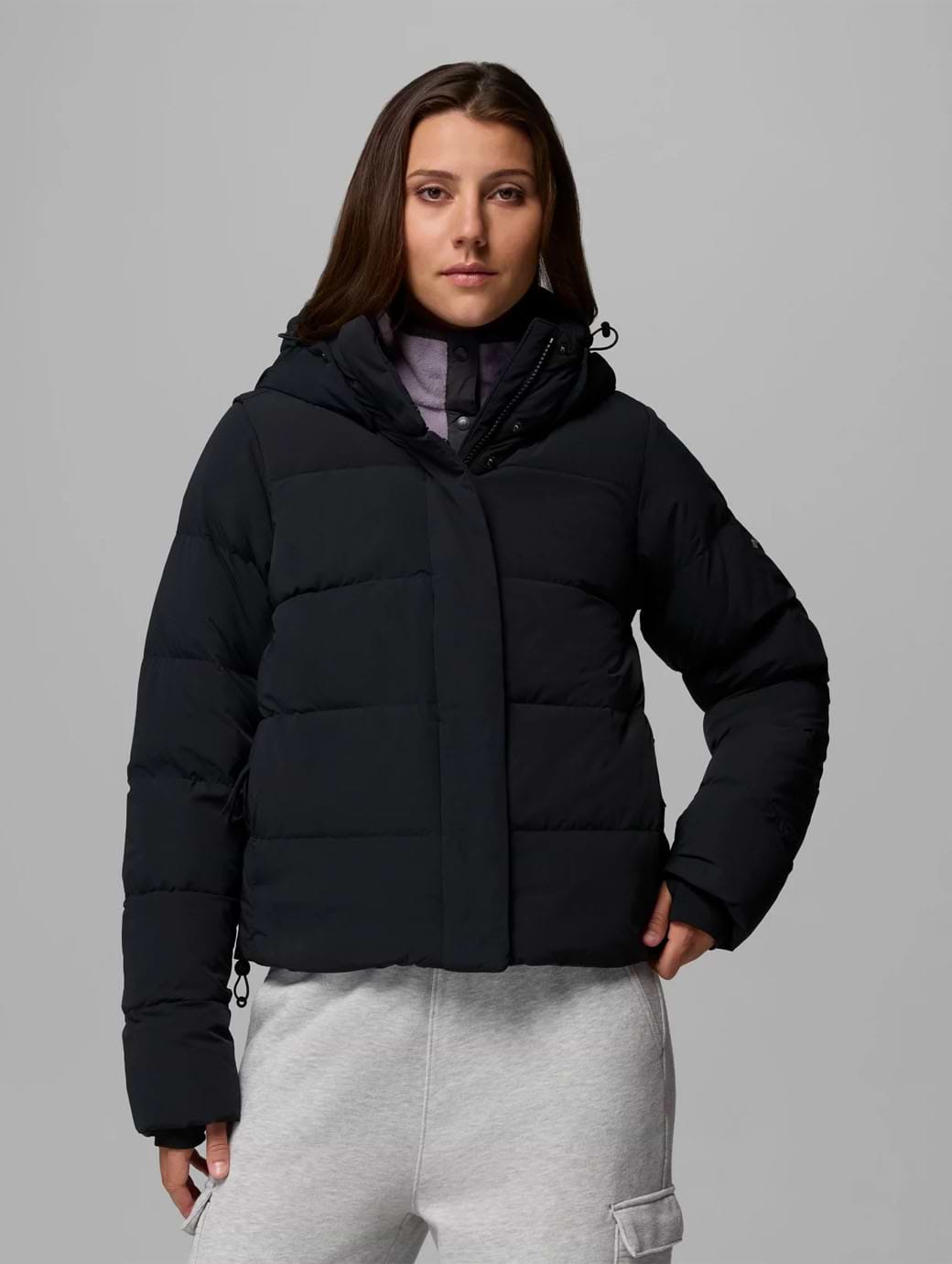 Columbia Amaze Puff Hooded Jack Puffer Black
