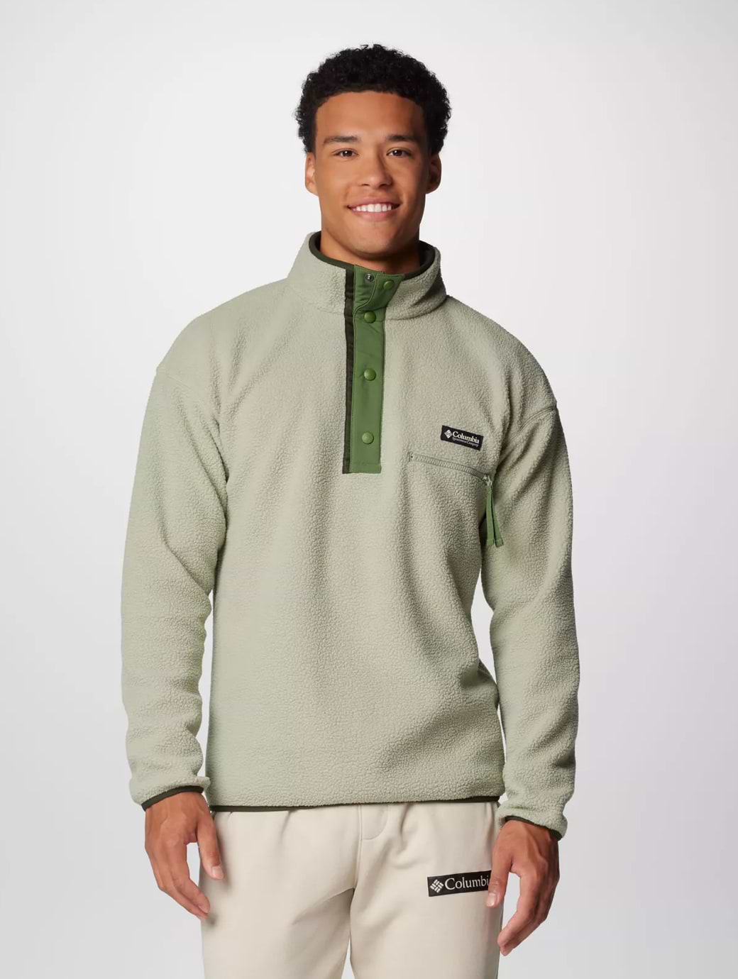 Columbia Men's Helvetia II Half Snap Fleece Safari