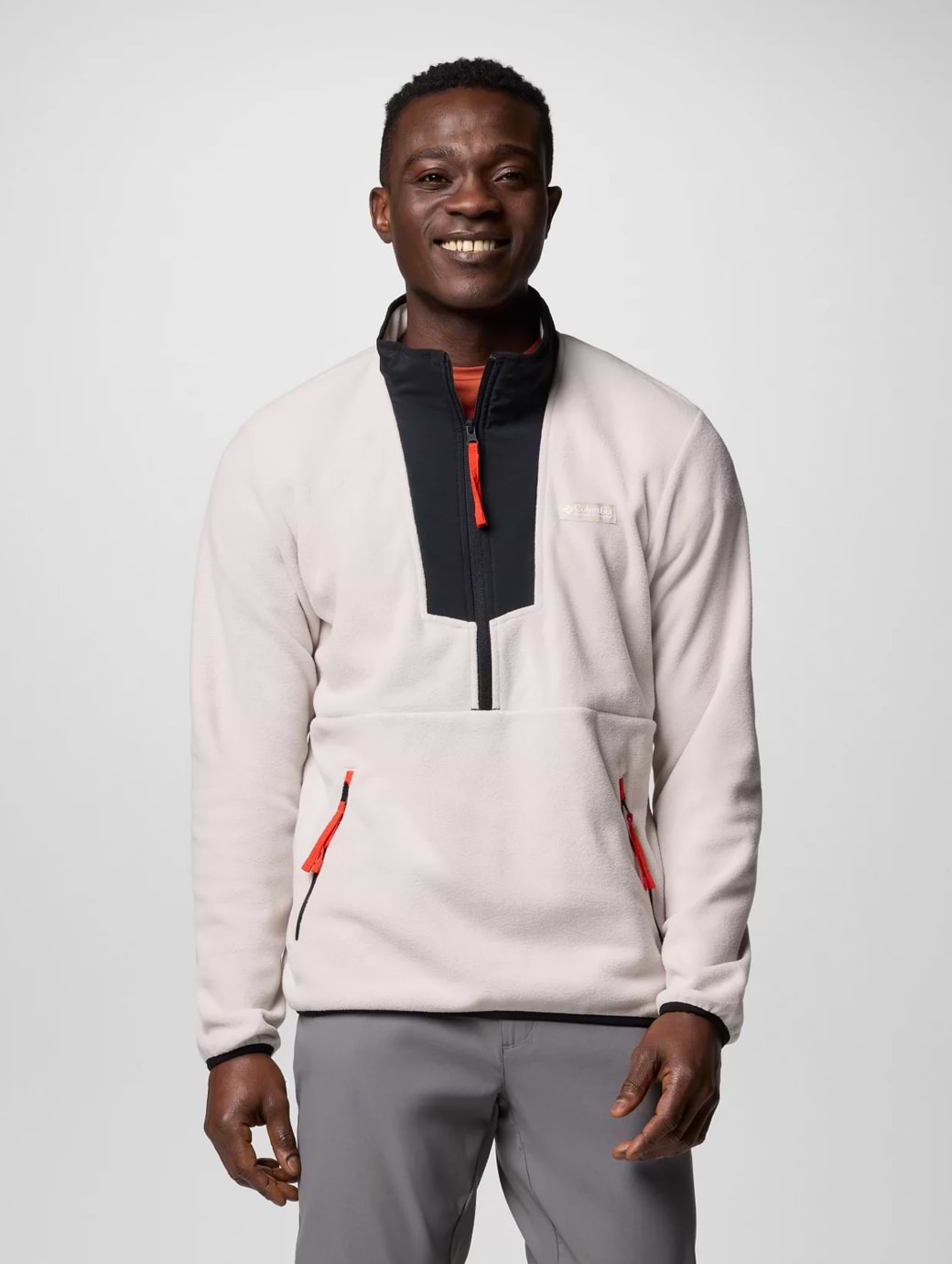 Columbia Men's Sequoia Grove Half Zip Fleece Dark Stone/Black