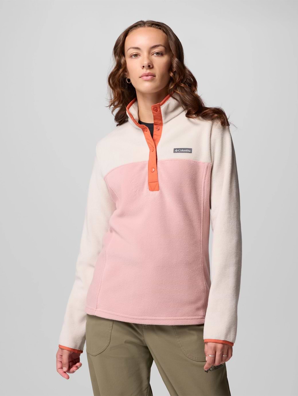 Columbia Women's Beneton Springs 1/2 Snap Pull Over II Eraser Pink