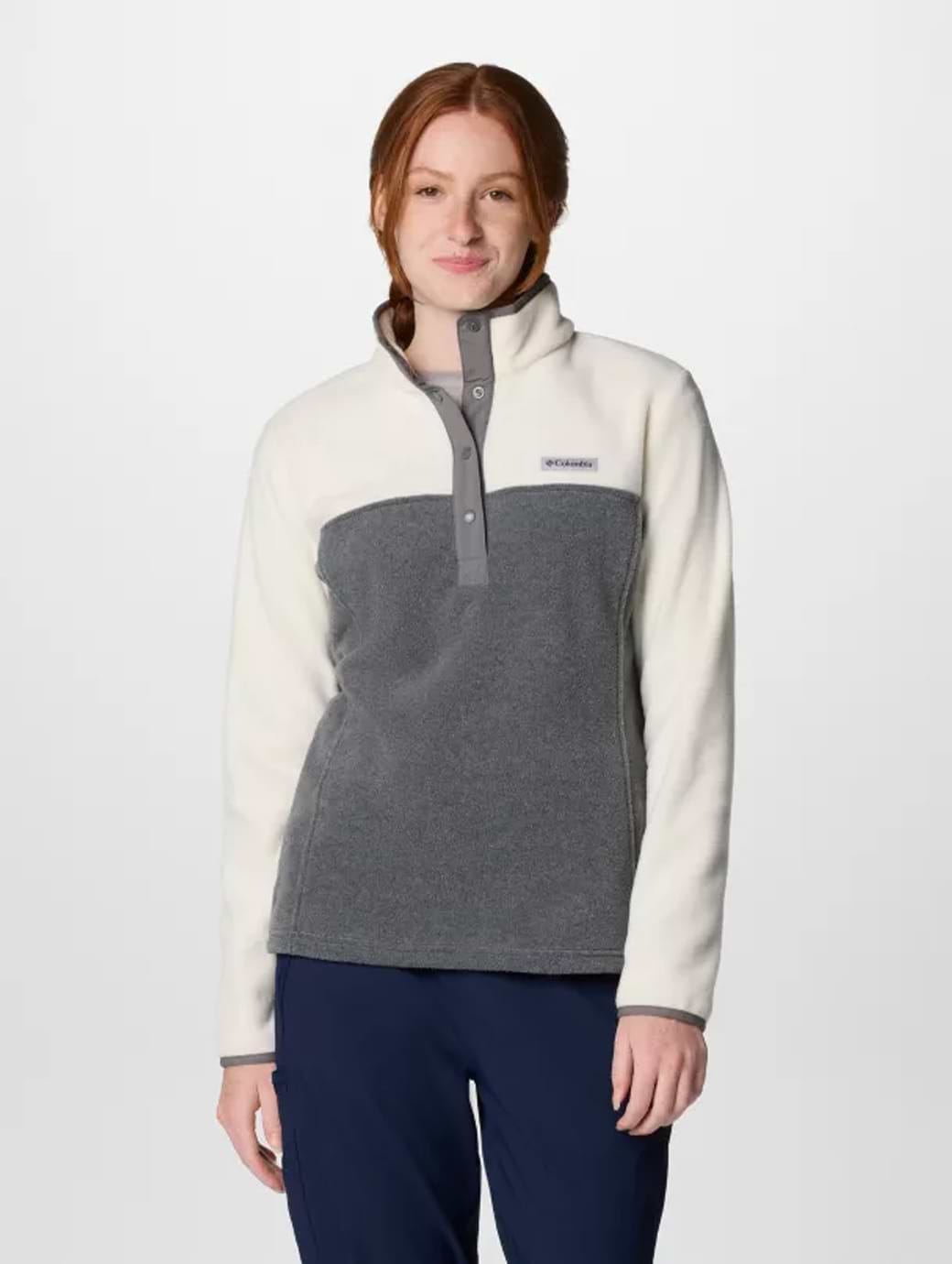 Columbia Women's Benton Springs™ 1/2 Snap Pull Over II City Grey Heather Chalk