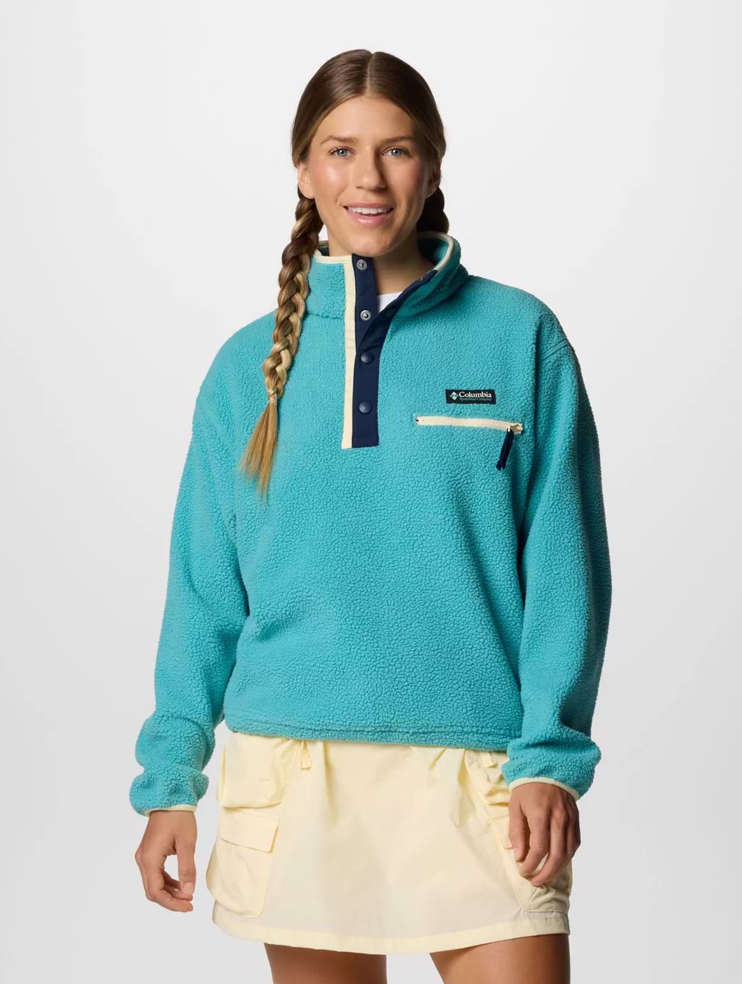 Columbia Women's Helvetia II Cropped Half Snap Fleece Teal