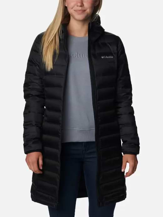 Columbia Women s Lake 22 Down Long Hooded Jacket Black