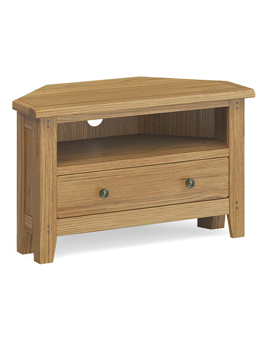 Burford Corner TV Unit with Drawer