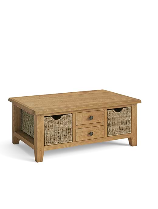 Burford Large Coffee Table with Basket