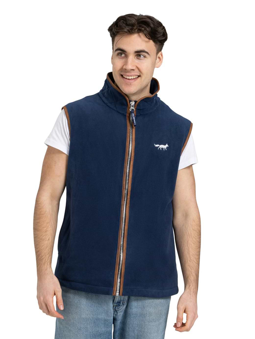 Cotswold Fox Men's Fleece Gilet Navy