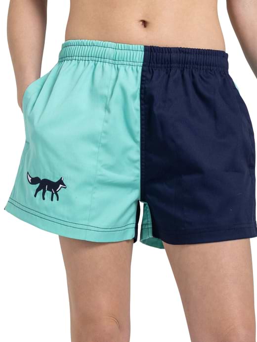 Cotswold Fox Unisex Harlequin Shorts Mint & Navy 