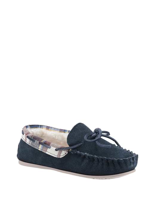Cotswold Women's Kilkenny Moccasin Classic Slipper Navy 