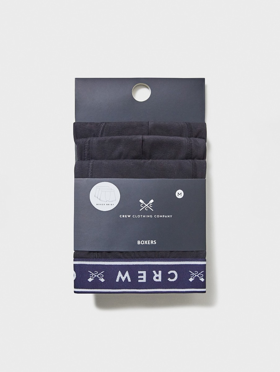 Crew Clothing Men's 3 Pack Boxer Brief Black