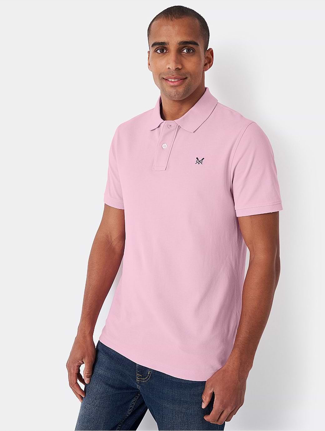 Crew Clothing Men's Classic Pique Polo Heritage Classic Pink