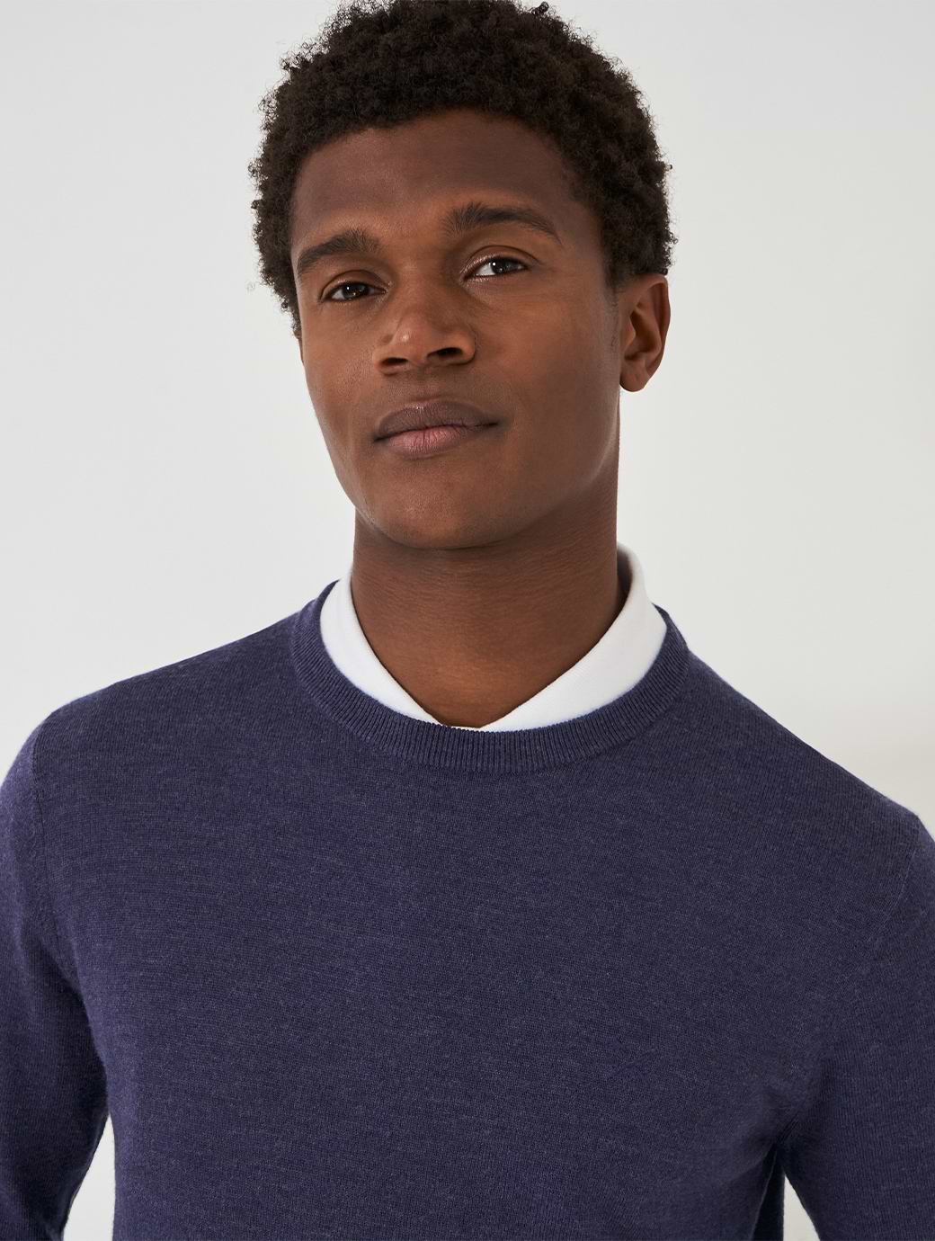 Crew Clothing Men s Merino Crew Jumper Dark Navy Marl