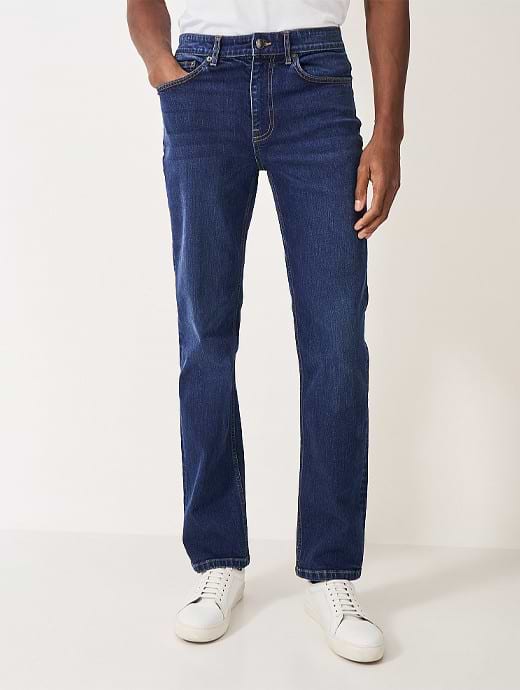Crew Clothing Men's Parker Straight Jean Mid Wash