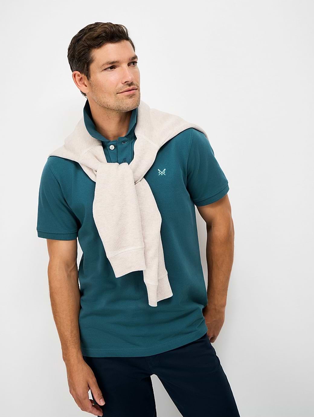 Crew Clothing Men's Classic Pique Polo IndianTeal