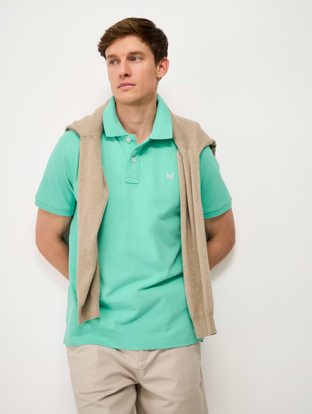 Crew Clothing Men's Classic Pique Polo PoolBlue