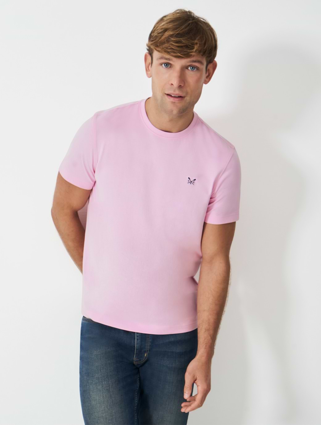 Crew Clothing Men's Crew Classic Tee Heritage Classic Pink