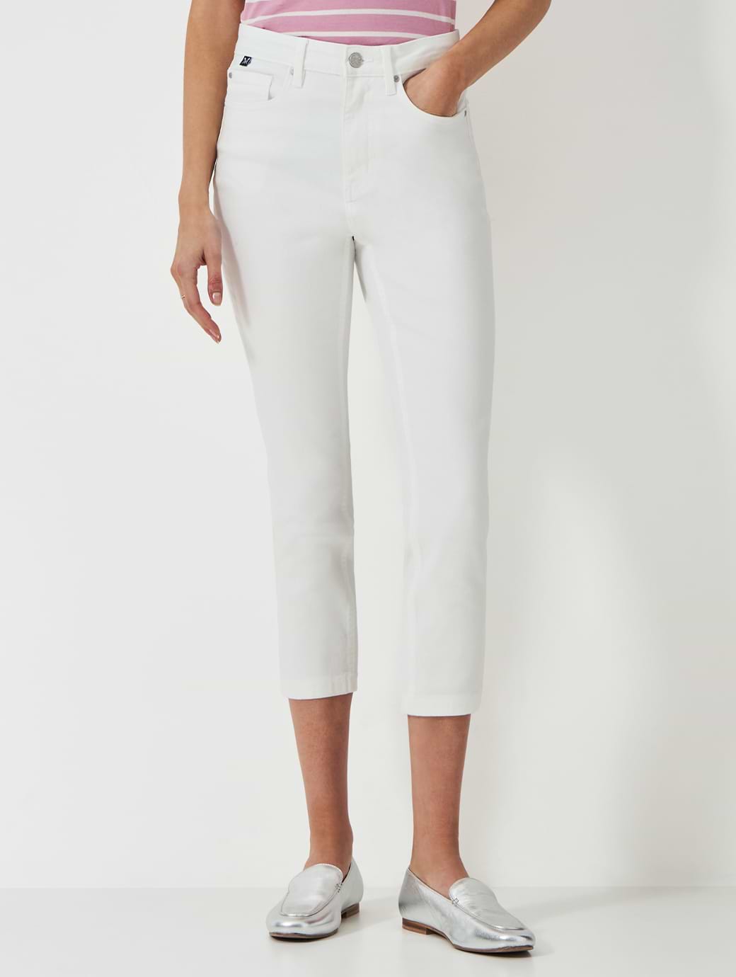 Crew Clothing Women's Cropped Jeans White
