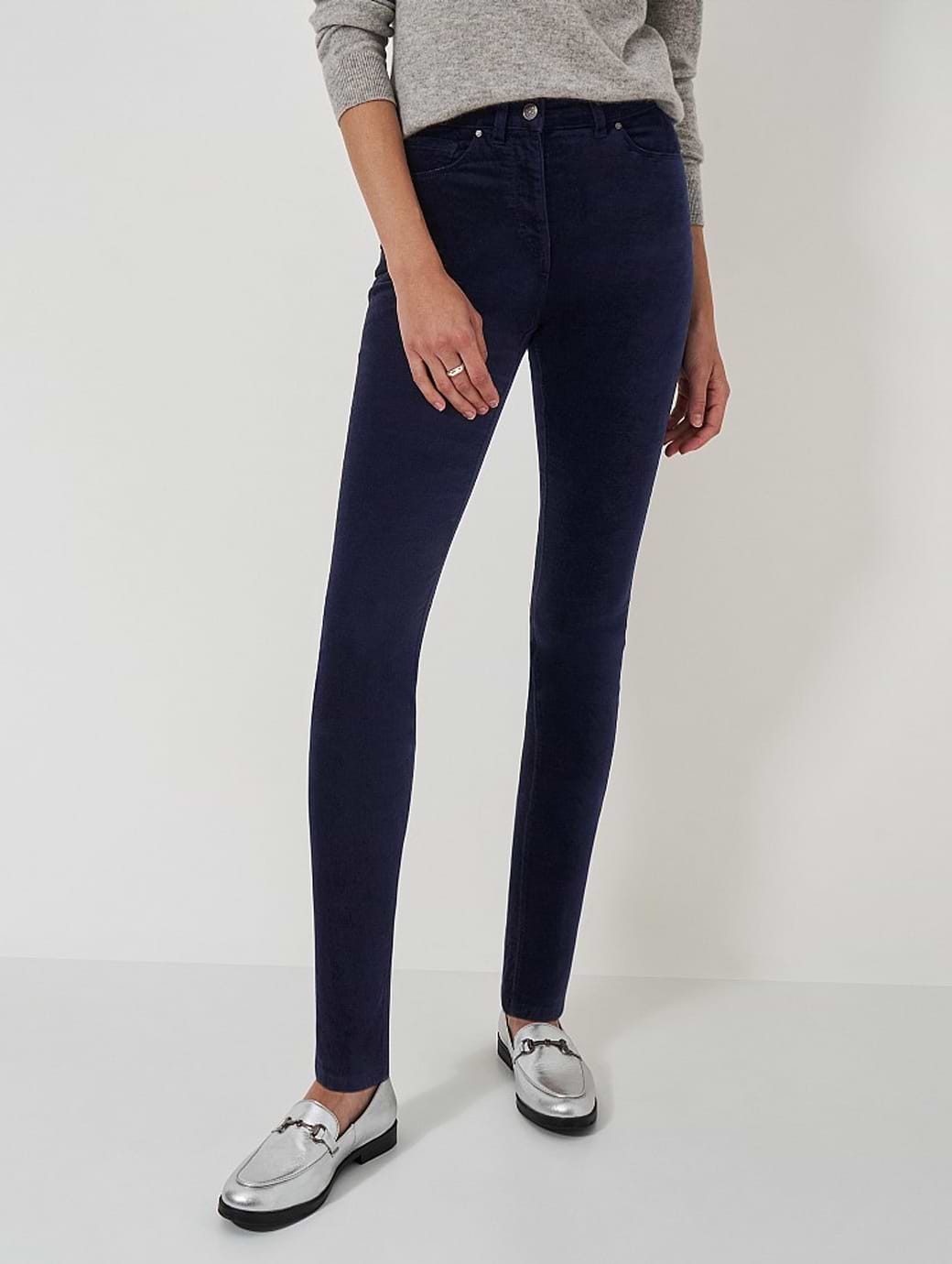 Crew Clothing Women s Velvet 5 Pocket Skinny Jeans Navy