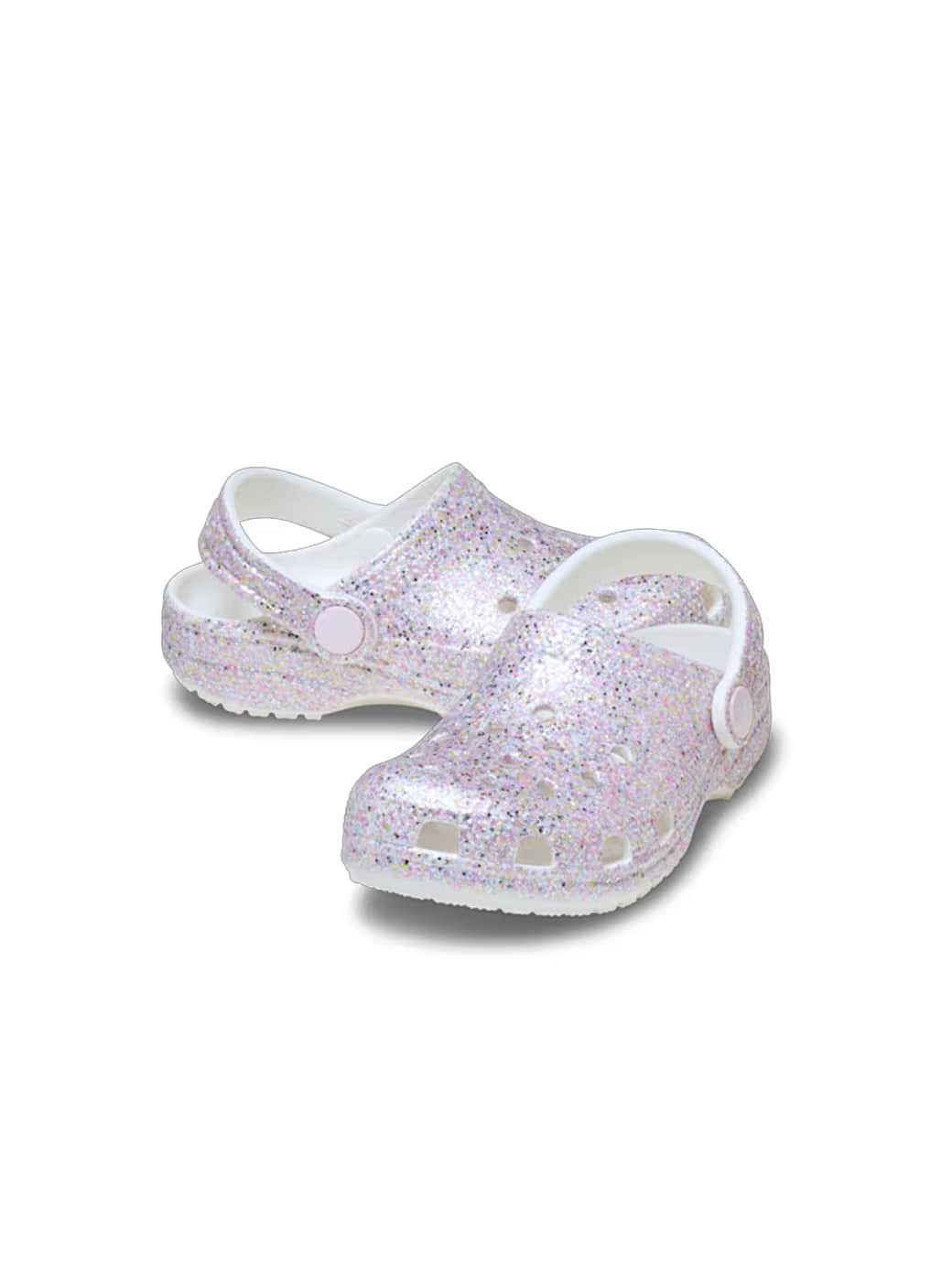 Crocs Toddler Classic Fantasy Glitter Clog White