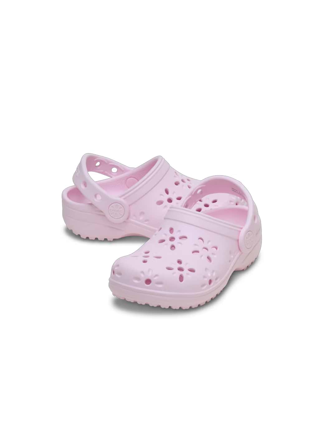 Crocs Toddler Classic Floral Cut-Out Clog Pink