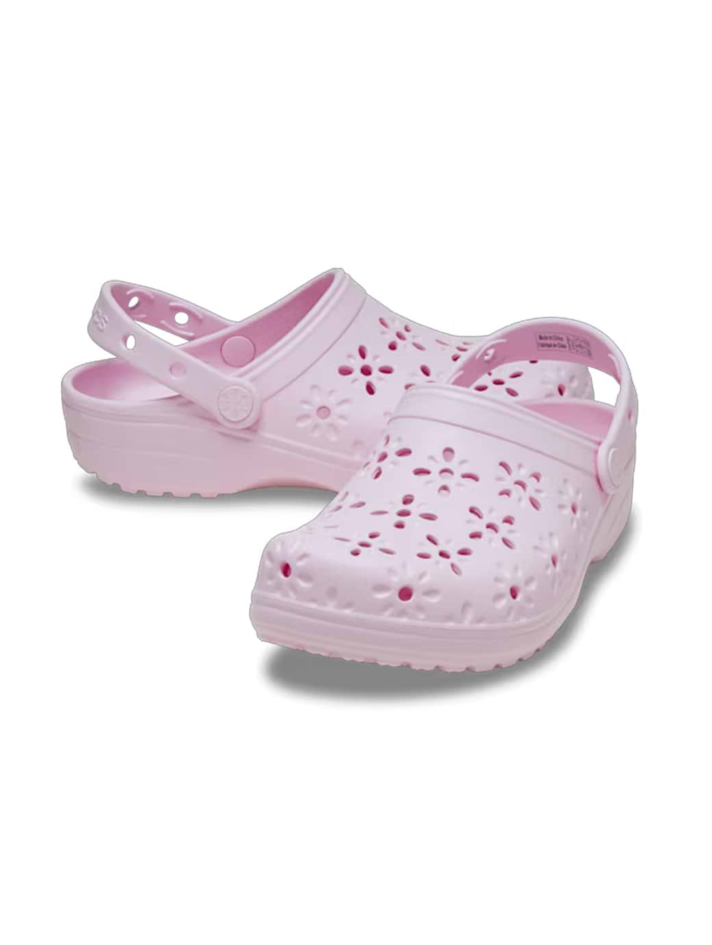 Crocs Unisex Classic Floral Cut-Out Clog Pink
