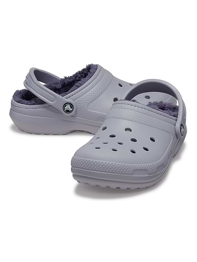 Slippers Fleece Lined Classic Lined Crocs Men Black Fleece Lined