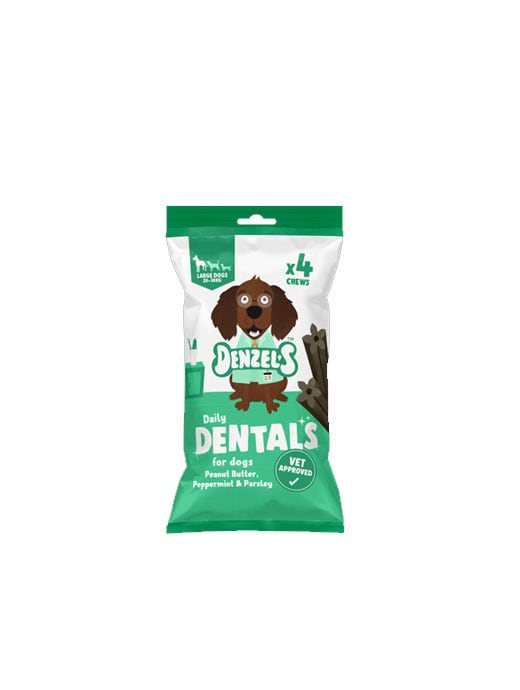 Denzel's Daily Dentals For Large Dogs: Peanut Butter, Peppermint & Parsley [v]