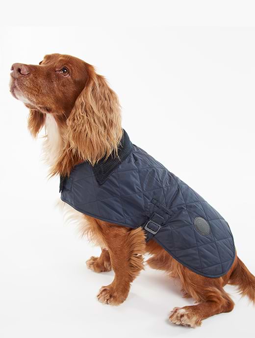 Barbour Quilted Dog Coat Navy
