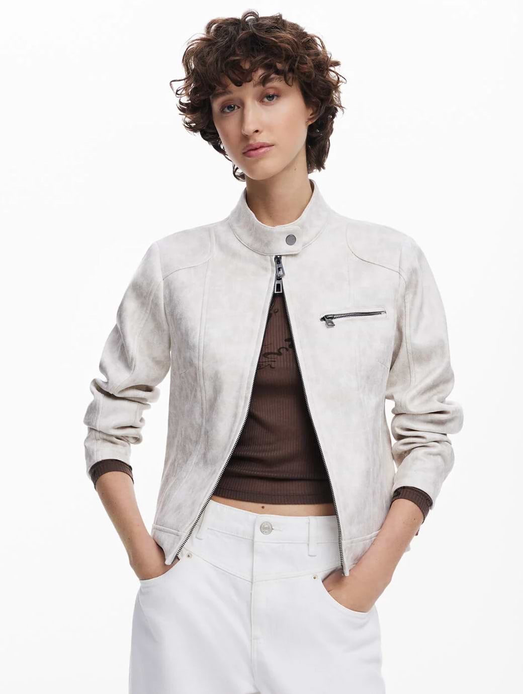 Desigual Atlanta Chaq Coat White