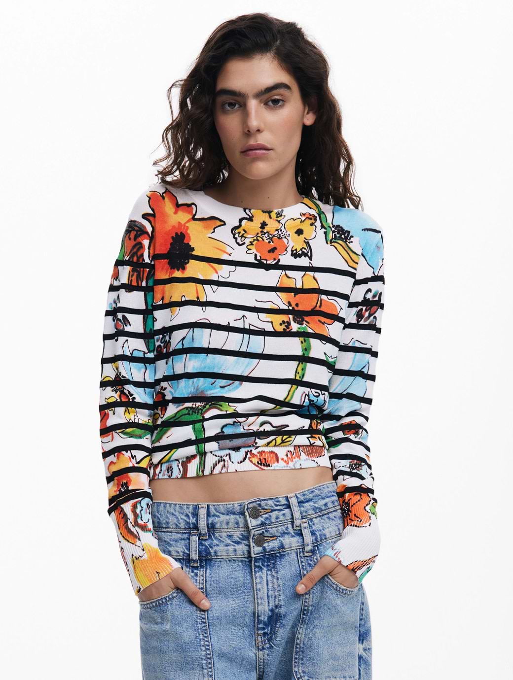 Desigual Leknes Jersey Pullover White