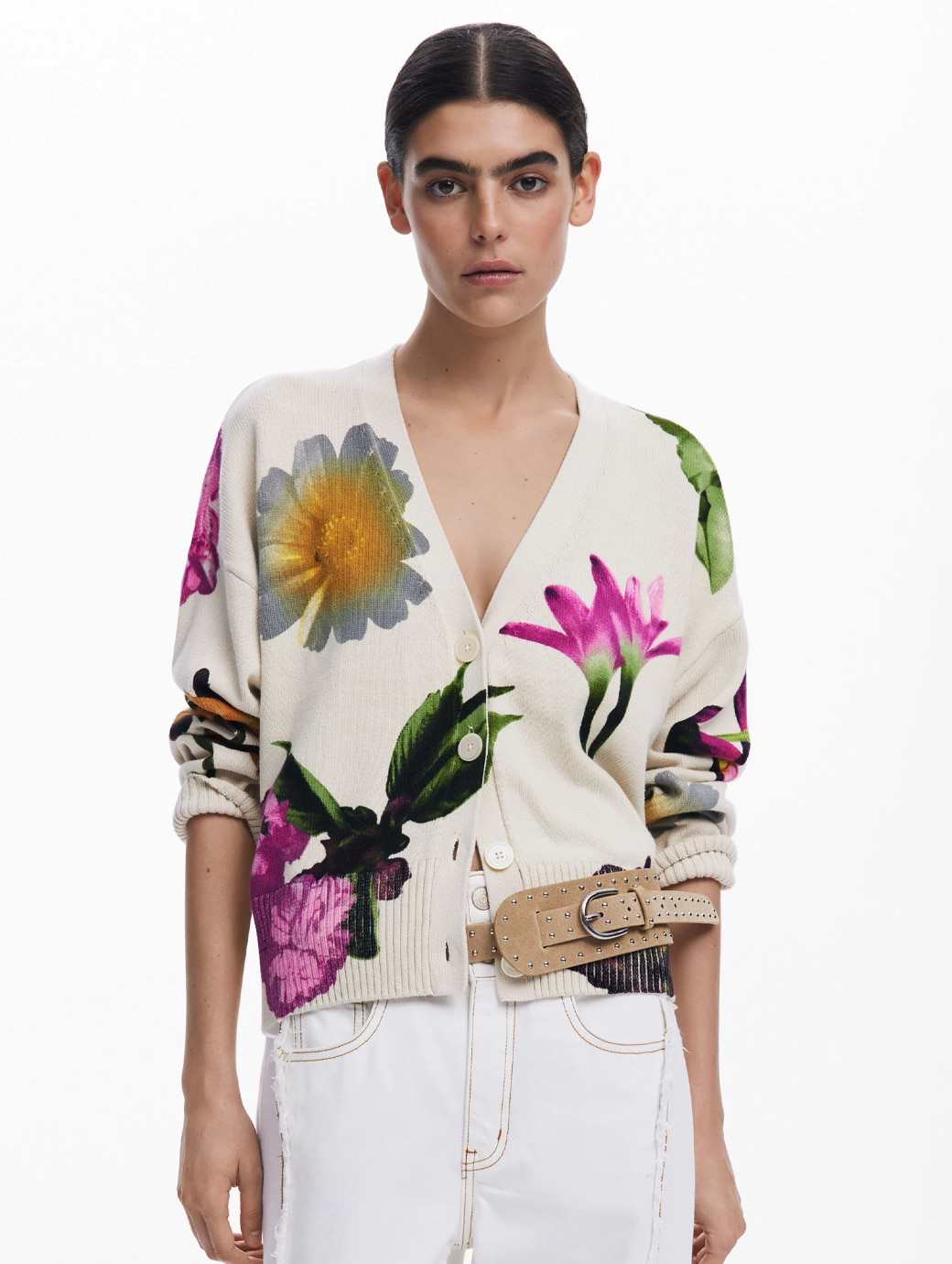 Desigual Vania Jersey Pullover White