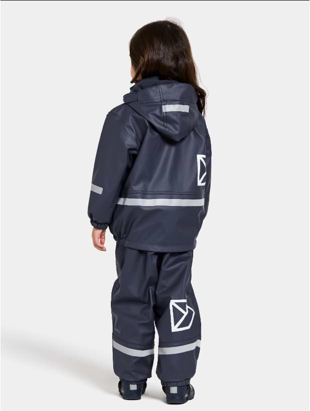 Didriksons Children s Boardman Waterproof Rain Set Navy