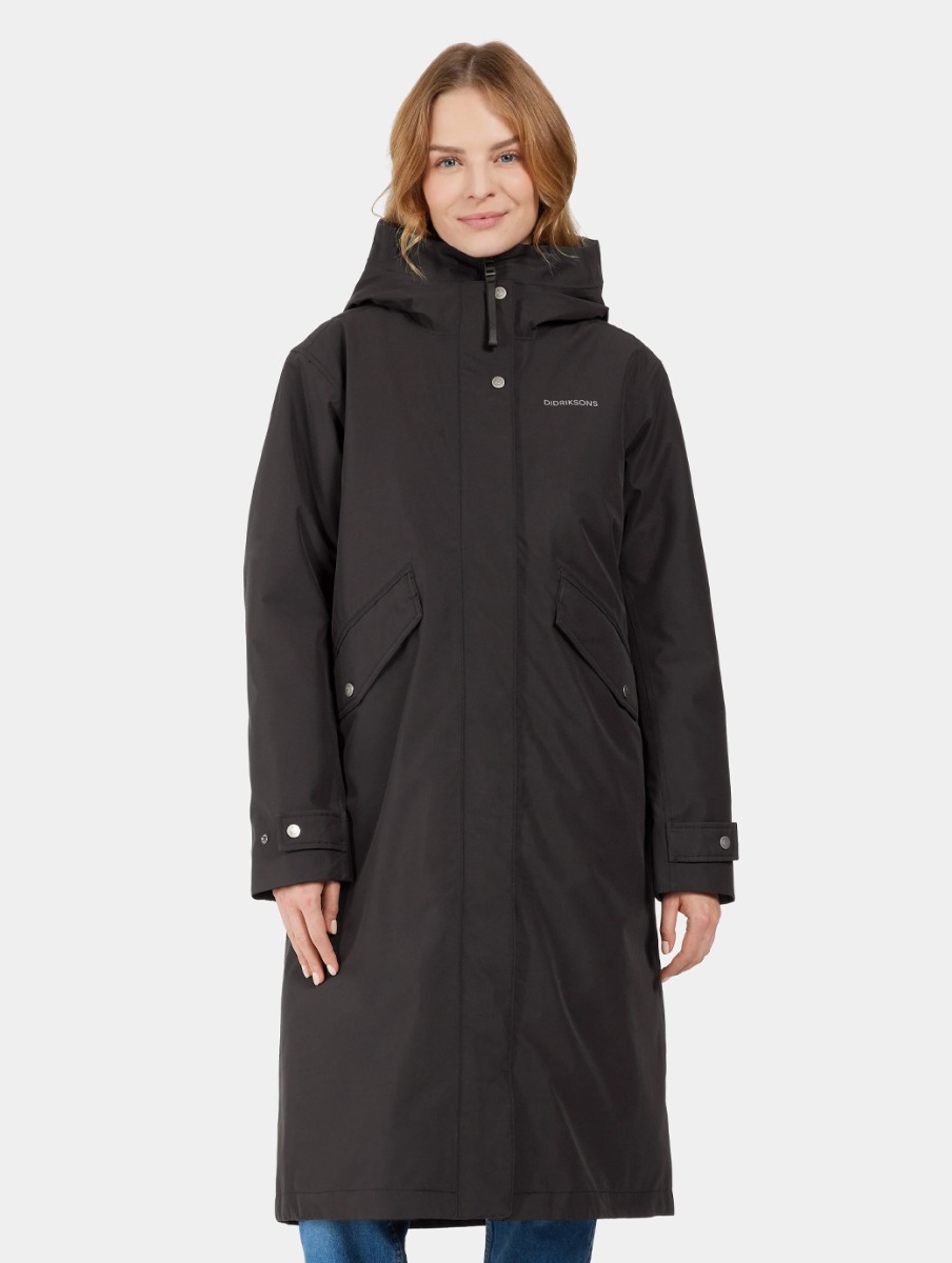 Didriksons Women's Mia Parka Long 2 Black