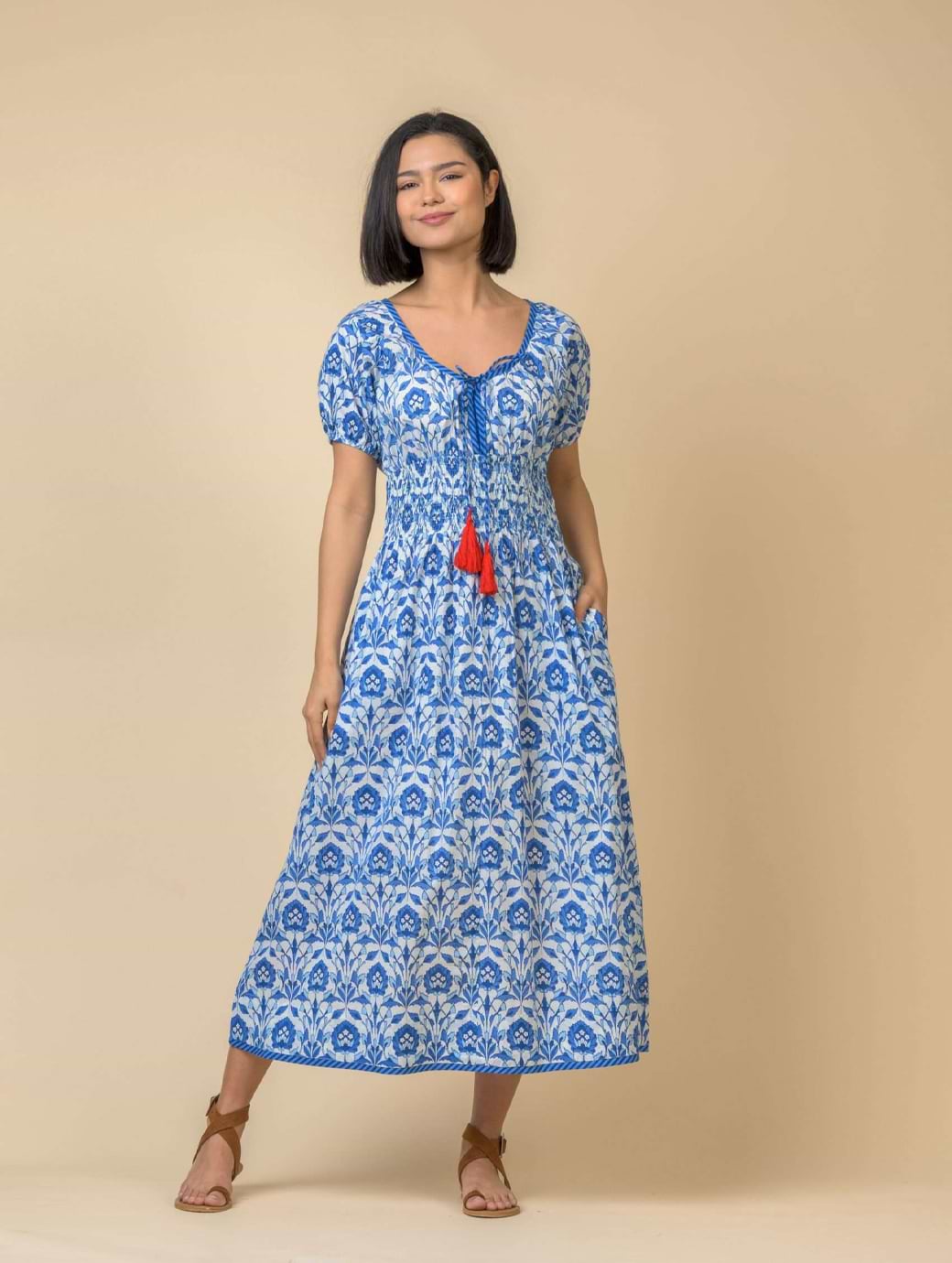 Dream Fashions Women's Monet Dress Blue