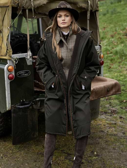 Holland Cooper One-Size Waterproof Coat Khaki 