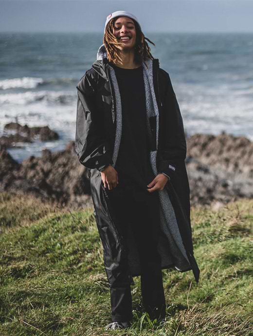 Dryrobe Unisex Advance Long Sleeve Dryrobe Black/Grey