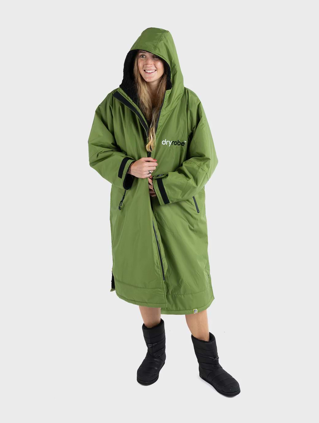 Dryrobe Unisex Advance Long Sleeve Dryrobe Dark Green/Black