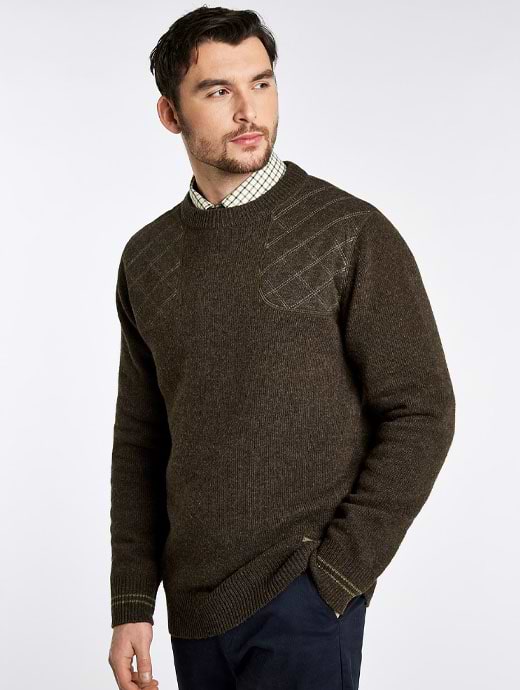 Dubarry Men's Clarinbridge Crew Neck Sweater Mahogany