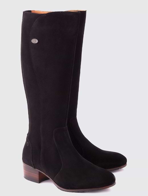 Dubarry Women's Downpatrick Knee High Boot Black Suede