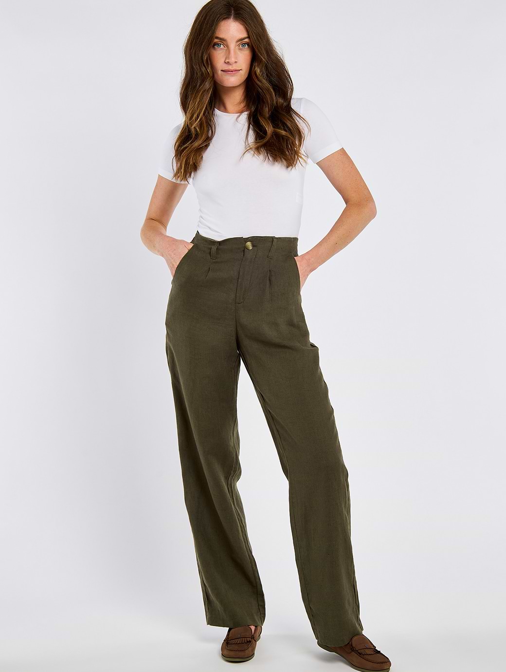 Dubarry Women's Kelby Cotton Trousers Khaki
