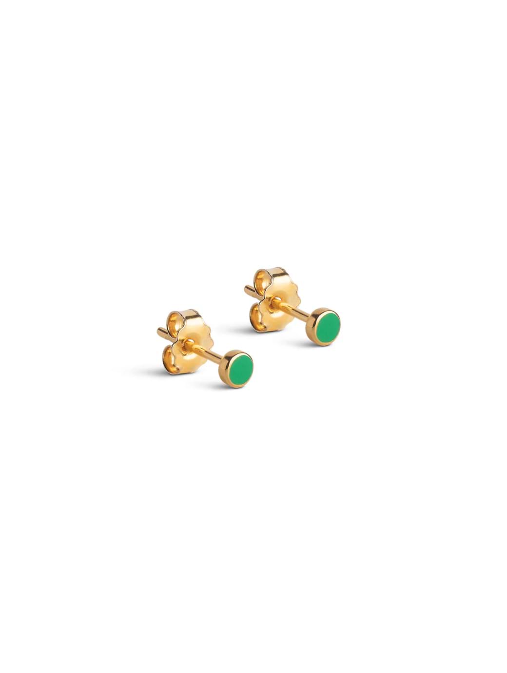 ENAMEL Copenhagen Enamel Dot Stud Grass Green